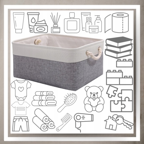 ORGANIZER DO PRZECHOWYWANIA Kosz Pojemnik na zabawki kosmetyki ubrania S