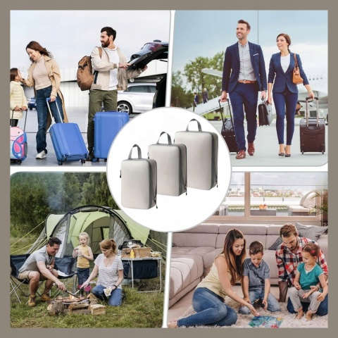 .ORGANIZER KOMPRESYJNY do pakowania walizki Podróżne Torby Zestaw 3 szt