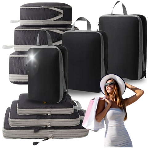 .ORGANIZER KOMPRESYJNY do pakowania walizki Podróżne Torby Zestaw 3 szt