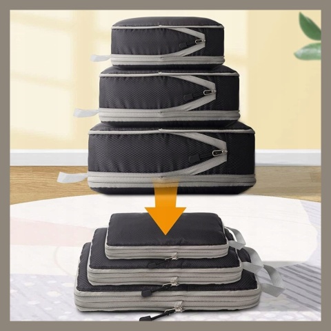 .ORGANIZER KOMPRESYJNY do pakowania walizki Podróżne Torby Zestaw 3 szt