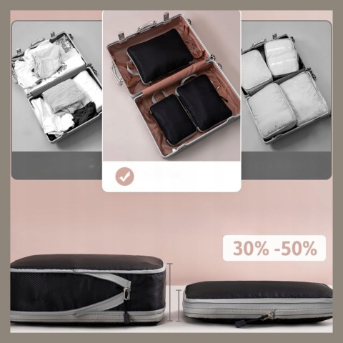 .ORGANIZER KOMPRESYJNY do pakowania walizki Podróżne Torby Zestaw 3 szt