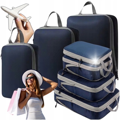 .ORGANIZER KOMPRESYJNY do pakowania walizki Podróżne Torby Zestaw 3 szt