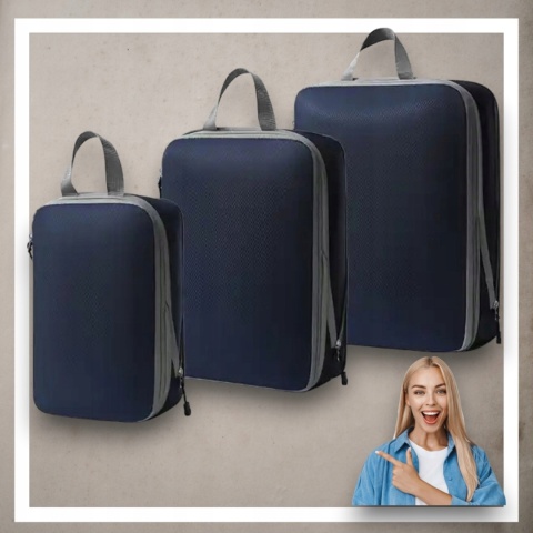 .ORGANIZER KOMPRESYJNY do pakowania walizki Podróżne Torby Zestaw 3 szt