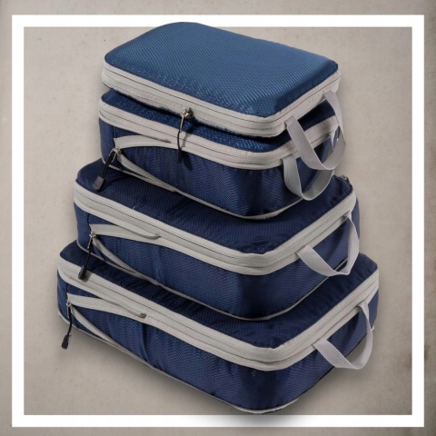 .ORGANIZER KOMPRESYJNY do pakowania walizki Podróżne Torby Zestaw 3 szt