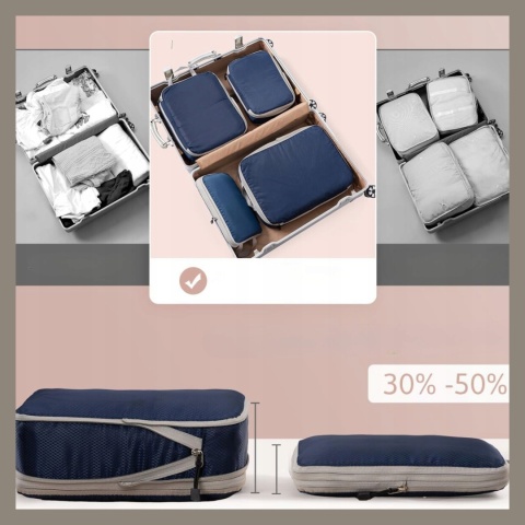 .ORGANIZER KOMPRESYJNY do pakowania walizki Podróżne Torby Zestaw 3 szt