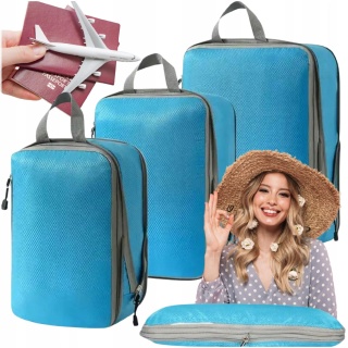 .ORGANIZER KOMPRESYJNY do pakowania walizki Podróżne Torby Zestaw 3 szt