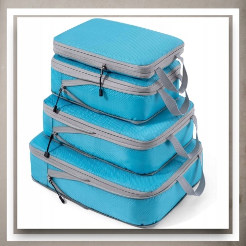 .ORGANIZER KOMPRESYJNY do pakowania walizki Podróżne Torby Zestaw 3 szt