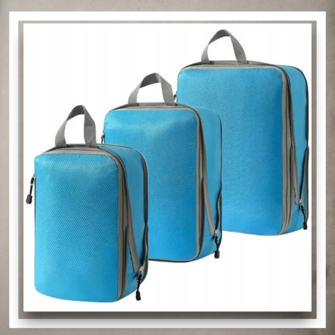 .ORGANIZER KOMPRESYJNY do pakowania walizki Podróżne Torby Zestaw 3 szt