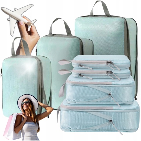 .ORGANIZER KOMPRESYJNY do pakowania walizki Podróżne Torby Zestaw 3 szt