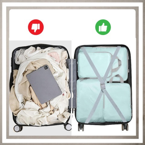 .ORGANIZER KOMPRESYJNY do pakowania walizki Podróżne Torby Zestaw 3 szt