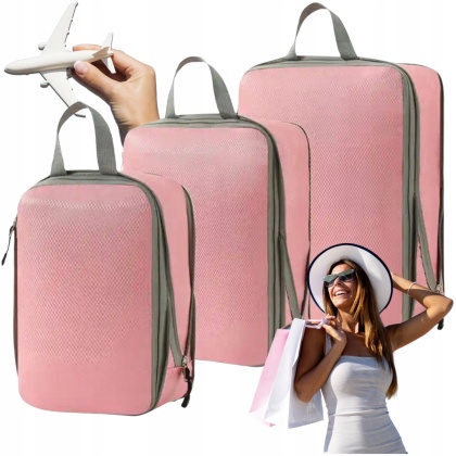 .ORGANIZER KOMPRESYJNY do pakowania walizki Podróżne Torby Zestaw 3 szt