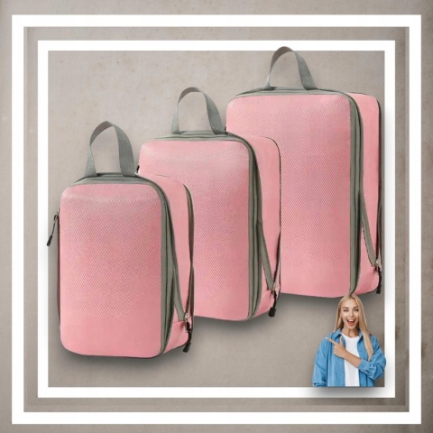 .ORGANIZER KOMPRESYJNY do pakowania walizki Podróżne Torby Zestaw 3 szt