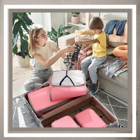 .ORGANIZER KOMPRESYJNY do pakowania walizki Podróżne Torby Zestaw 3 szt