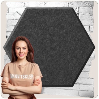 Panel ścienny dekoracyjny samoprzylepny filcowy Kolor Ciemny Szary