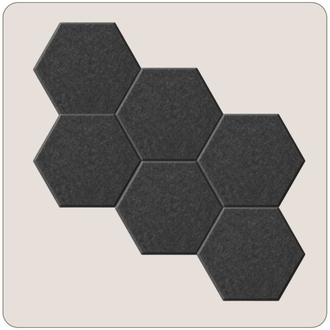 Panel ścienny dekoracyjny samoprzylepny filcowy Kolor Ciemny Szary