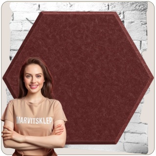 Panel ścienny dekoracyjny samoprzylepny filcowy Kolor Bordowy