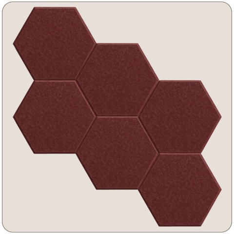 Panel ścienny dekoracyjny samoprzylepny filcowy Kolor Bordowy