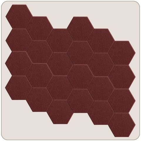 Panel ścienny dekoracyjny samoprzylepny filcowy Kolor Bordowy