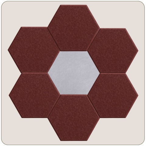 Panel ścienny dekoracyjny samoprzylepny filcowy Kolor Bordowy