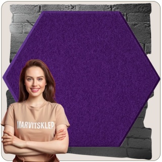 Panel ścienny dekoracyjny samoprzylepny filcowy Kolor Ciemny Fioletowy