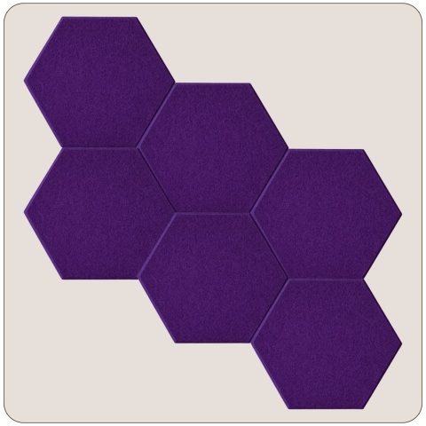Panel ścienny dekoracyjny samoprzylepny filcowy Kolor Ciemny Fioletowy
