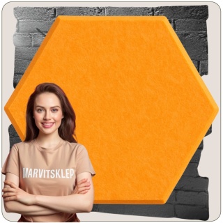 Panel ścienny dekoracyjny samoprzylepny filcowy Kolor Pomarańczowy