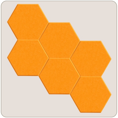 Panel ścienny dekoracyjny samoprzylepny filcowy Kolor Pomarańczowy