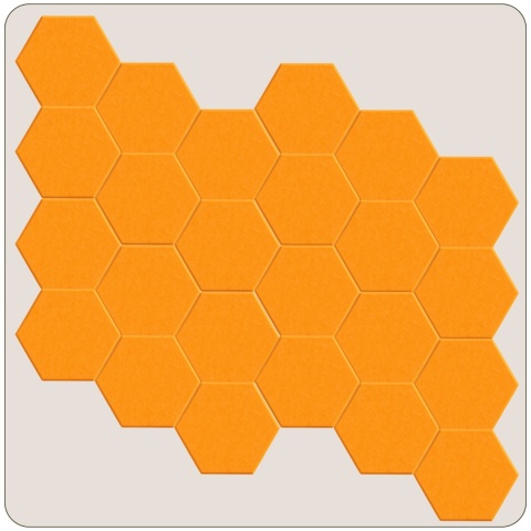 Panel ścienny dekoracyjny samoprzylepny filcowy Kolor Pomarańczowy