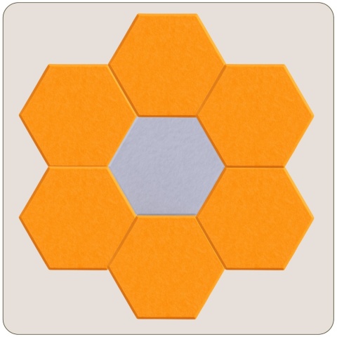 Panel ścienny dekoracyjny samoprzylepny filcowy Kolor Pomarańczowy