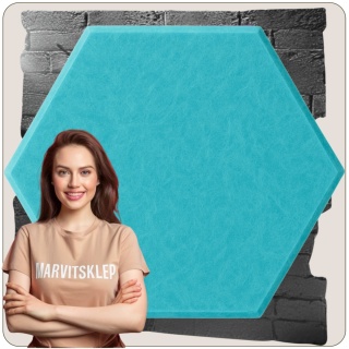 Panel ścienny dekoracyjny samoprzylepny filcowy Kolor Turkusowy