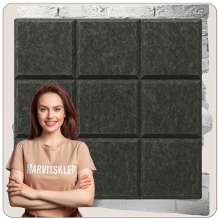 Panel ścienny dekoracyjny samoprzylepny filcowy Kolor Ciemny Szary