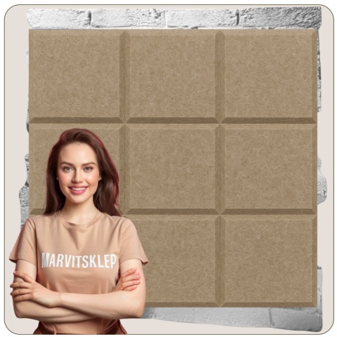 Panel ścienny dekoracyjny samoprzylepny filcowy Kolor Beżowy