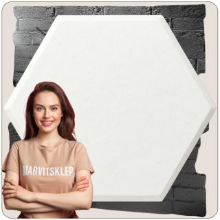 Panel ścienny dekoracyjny samoprzylepny filcowy Kolor Biały