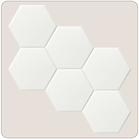 Panel ścienny dekoracyjny samoprzylepny filcowy Kolor Biały