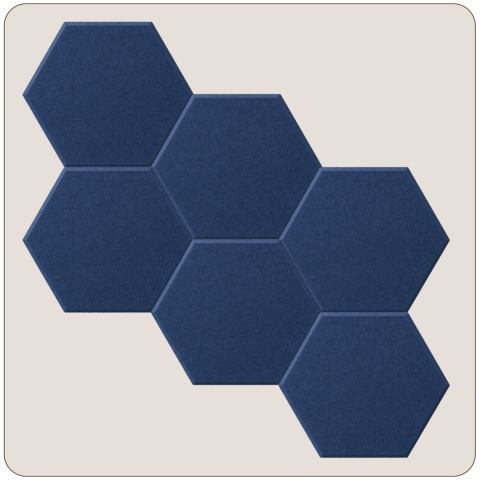 Panel ścienny dekoracyjny samoprzylepny filcowy Kolor Ciemny Niebieski