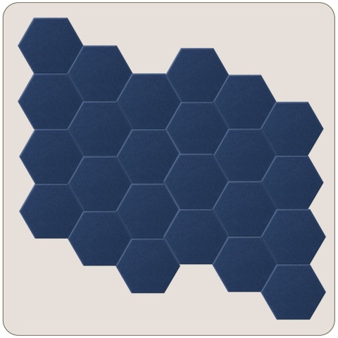 Panel ścienny dekoracyjny samoprzylepny filcowy Kolor Ciemny Niebieski