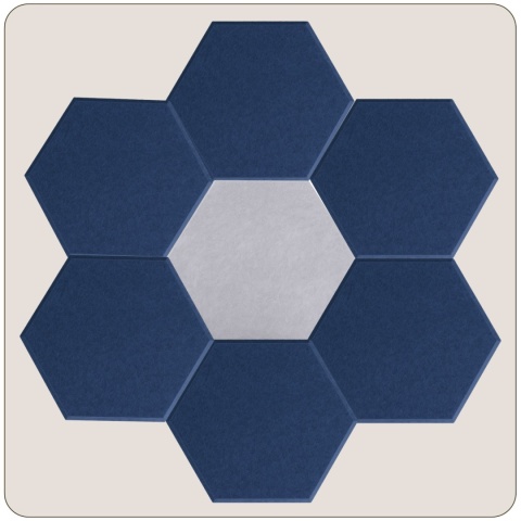 Panel ścienny dekoracyjny samoprzylepny filcowy Kolor Ciemny Niebieski