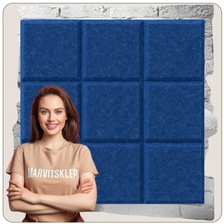 Panel ścienny dekoracyjny samoprzylepny filcowy Kolor Ciemny Niebieski