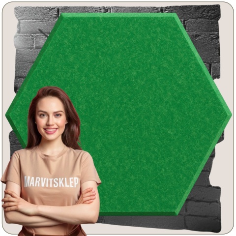 Panel ścienny dekoracyjny samoprzylepny filcowy Kolor Ciemny Zielony