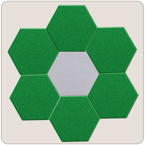 Panel ścienny dekoracyjny samoprzylepny filcowy Kolor Ciemny Zielony