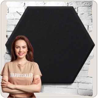 Panel ścienny dekoracyjny samoprzylepny filcowy Kolor Czarny