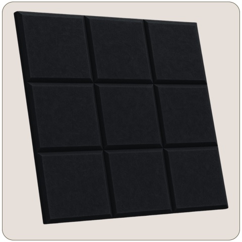 Panel ścienny dekoracyjny samoprzylepny filcowy Kolor Czarny