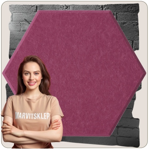 Panel ścienny dekoracyjny samoprzylepny filcowy Kolor Jasny Fioletowy Wrzosowy