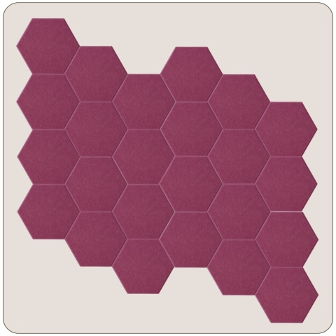 Panel ścienny dekoracyjny samoprzylepny filcowy Kolor Jasny Fioletowy Wrzosowy