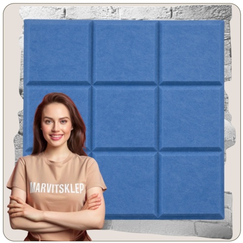 Panel ścienny dekoracyjny samoprzylepny filcowy Kolor Jasny Niebieski