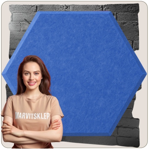 Panel ścienny dekoracyjny samoprzylepny filcowy Kolor Jasny Niebieski