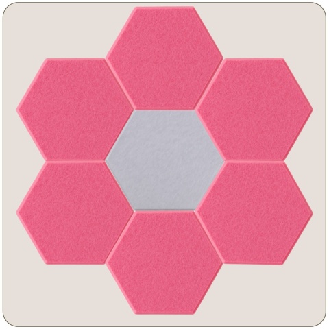 Panel ścienny dekoracyjny samoprzylepny filcowy Kolor Różowy