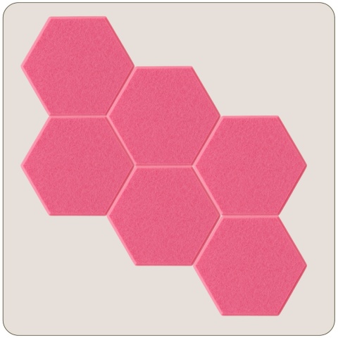 Panel ścienny dekoracyjny samoprzylepny filcowy Kolor Różowy