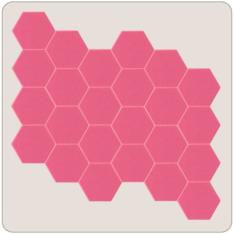 Panel ścienny dekoracyjny samoprzylepny filcowy Kolor Różowy