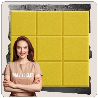 Panel ścienny dekoracyjny samoprzylepny filcowy Kolor Żółty